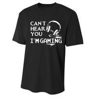 Funny Gamer Headset I Cant Hear You Im Gaming Performance Sprint T-Shirt