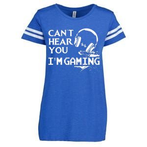 Funny Gamer Headset I Cant Hear You Im Gaming Enza Ladies Jersey Football T-Shirt