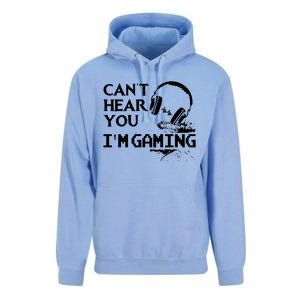 Funny Gamer Headset I Cant Hear You Im Gaming Unisex Surf Hoodie