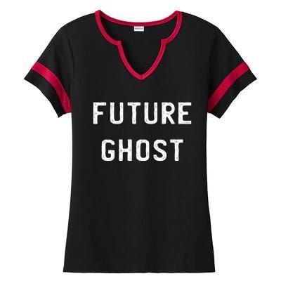 Future Ghost Humor Dark Dark Creepy Emo Punk Horror Gothic Gift Ladies Halftime Notch Neck Tee