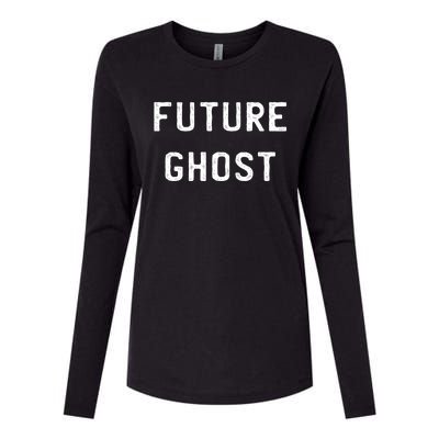 Future Ghost Humor Dark Dark Creepy Emo Punk Horror Gothic Gift Womens Cotton Relaxed Long Sleeve T-Shirt