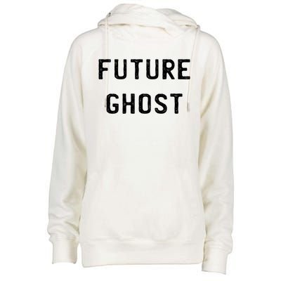 Future Ghost Humor Dark Dark Creepy Emo Punk Horror Gothic Gift Womens Funnel Neck Pullover Hood