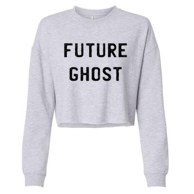 Future Ghost Humor Dark Dark Creepy Emo Punk Horror Gothic Gift Cropped Pullover Crew