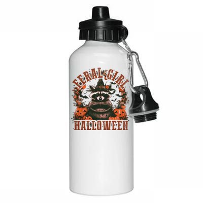 Feral Girl Halloween  Feral Aluminum Water Bottle 