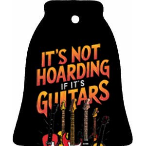 Funny Guitar Hoarding Joke Rock Music Fan Musician Ceramic Bell Ornament