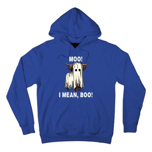 Funny Ghost Highland Cow Halloween Moo I Mean Boo Gift Hoodie