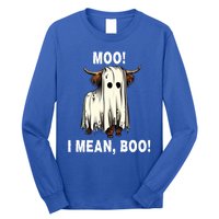 Funny Ghost Highland Cow Halloween Moo I Mean Boo Gift Long Sleeve Shirt