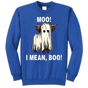 Funny Ghost Highland Cow Halloween Moo I Mean Boo Gift Sweatshirt