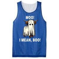 Funny Ghost Highland Cow Halloween Moo I Mean Boo Gift Mesh Reversible Basketball Jersey Tank