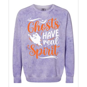 Funny Ghosts Have Real Spirit Halloween Costume Gift Colorblast Crewneck Sweatshirt