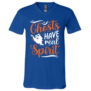 Funny Ghosts Have Real Spirit Halloween Costume Gift V-Neck T-Shirt