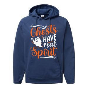 Funny Ghosts Have Real Spirit Halloween Costume Gift Performance Fleece Hoodie