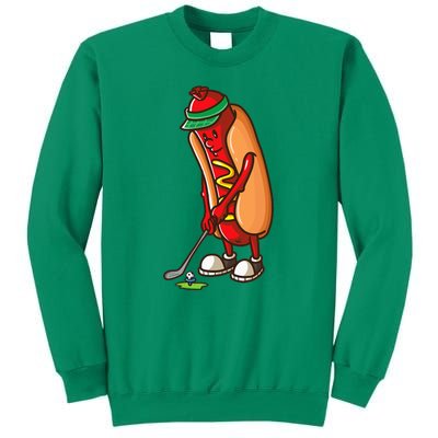 Funny Golfing Hot Dog Golf Gift For Golfer Sweatshirt