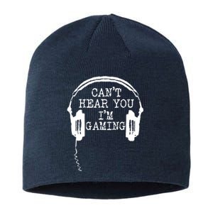 Funny Gamer Headset I Cant Hear You Im Gaming Sustainable Beanie