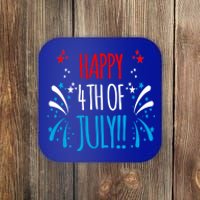 Firework Gift Happy Fourth Of July! Gift Coaster