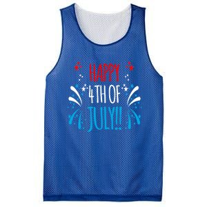 Firework Gift Happy Fourth Of July! Gift Mesh Reversible Basketball Jersey Tank