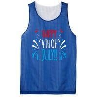 Firework Gift Happy Fourth Of July! Gift Mesh Reversible Basketball Jersey Tank