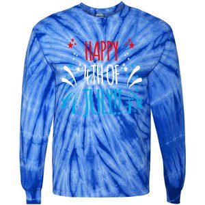 Firework Gift Happy Fourth Of July! Gift Tie-Dye Long Sleeve Shirt