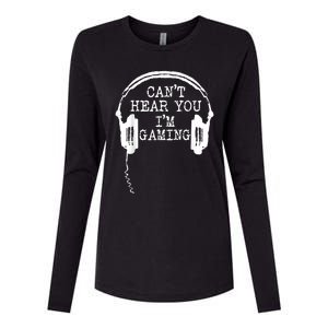 Funny Gamer Headset I Cant Hear You Im Gaming Womens Cotton Relaxed Long Sleeve T-Shirt