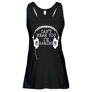 Funny Gamer Headset I Cant Hear You Im Gaming Ladies Essential Flowy Tank