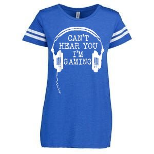 Funny Gamer Headset I Cant Hear You Im Gaming Enza Ladies Jersey Football T-Shirt