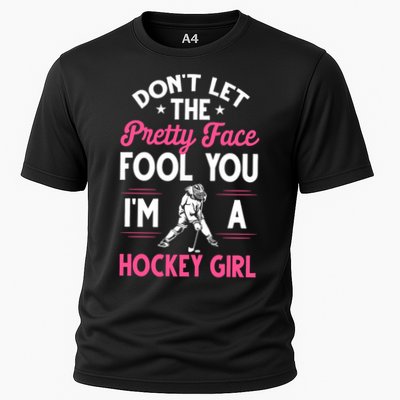 Funny Girl Hockey Gift For Women Ice Hockey Players Gift Cooling Performance Crew T-Shirt