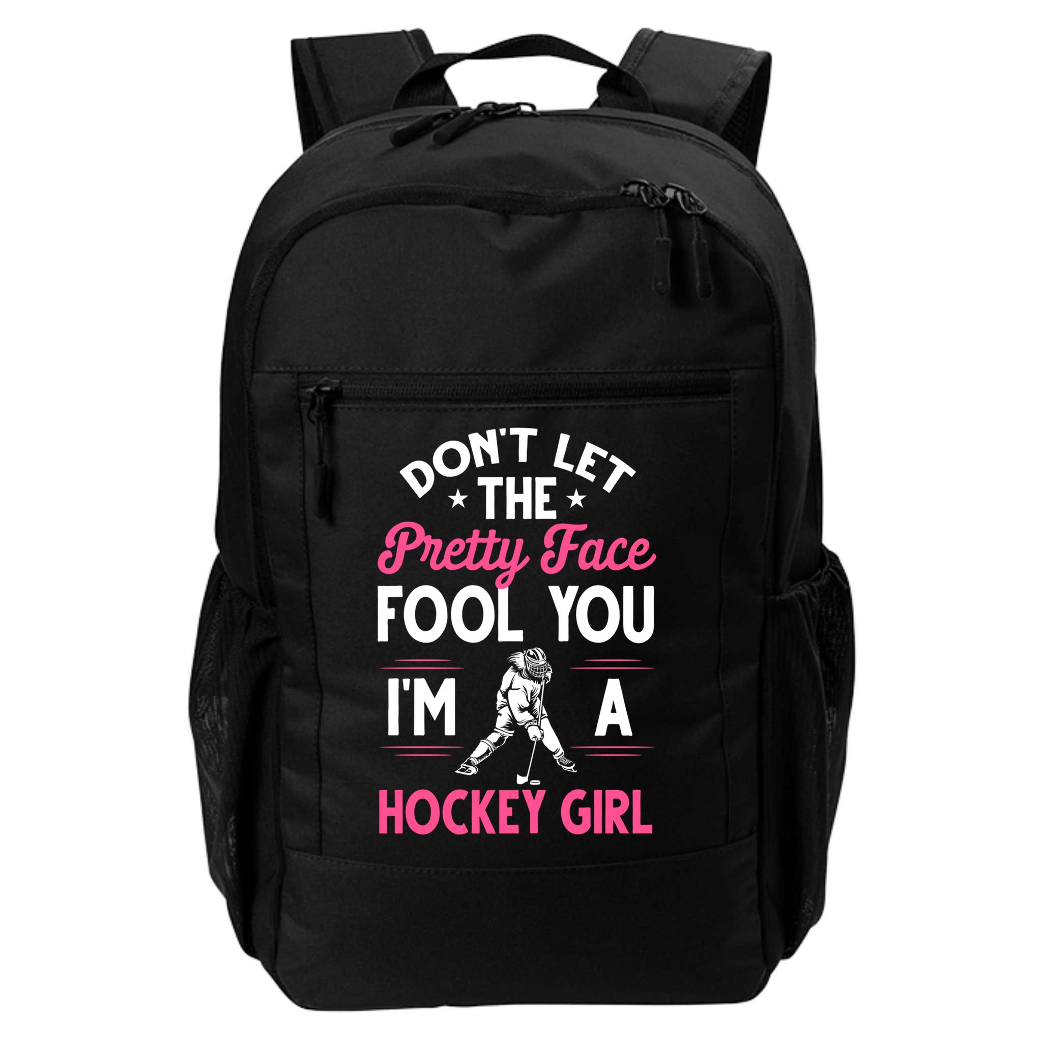 Funny Girl Hockey Gift For Women Ice Hockey Players Gift Backpack