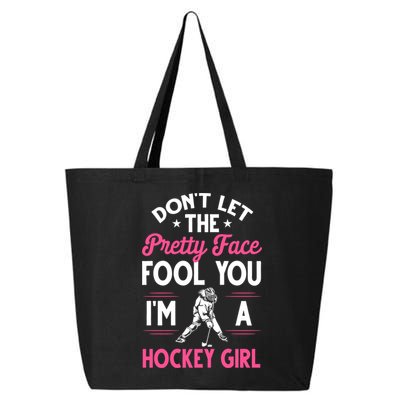 Funny Girl Hockey Gift For Women Ice Hockey Players Gift 25L Jumbo Tote