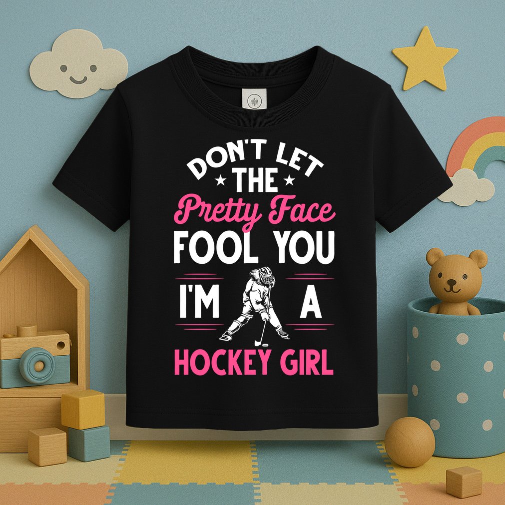 Funny Girl Hockey Gift For Women Ice Hockey Players Gift Toddler T-Shirt