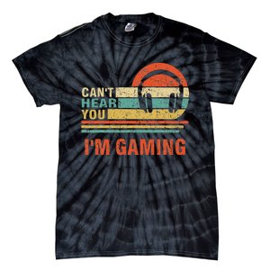 Funny Gamer Headset I CanT Hear You IM Gaming Gift Tie-Dye T-Shirt