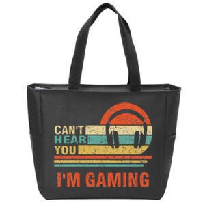 Funny Gamer Headset I CanT Hear You IM Gaming Gift Zip Tote Bag