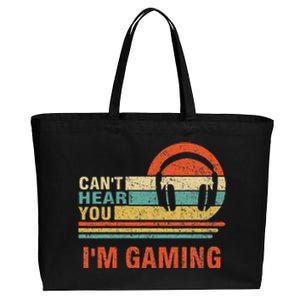 Funny Gamer Headset I CanT Hear You IM Gaming Gift Cotton Canvas Jumbo Tote