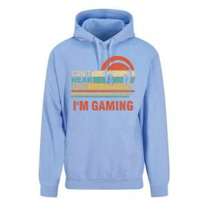 Funny Gamer Headset I CanT Hear You IM Gaming Gift Unisex Surf Hoodie