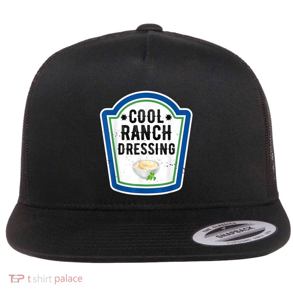 Funny Group Halloween Costume Ranch Dressing Group Condiment Flat Bill Trucker Hat