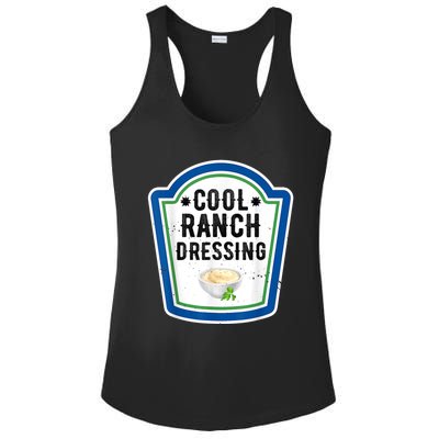 Funny Group Halloween Costume Ranch Dressing Group Condiment Ladies PosiCharge Competitor Racerback Tank