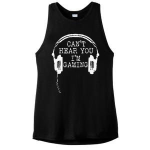 Funny Gamer Headset I CanT Hear You IM Gaming Ladies PosiCharge Tri-Blend Wicking Tank