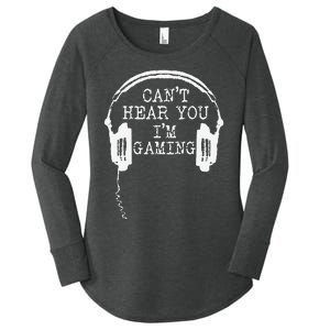 Funny Gamer Headset I CanT Hear You IM Gaming Women's Perfect Tri Tunic Long Sleeve Shirt