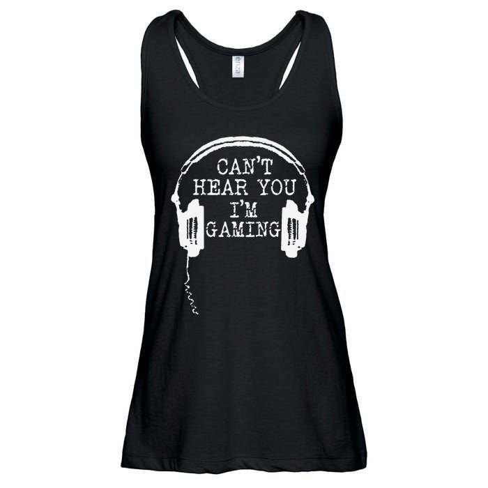 Funny Gamer Headset I CanT Hear You IM Gaming Ladies Essential Flowy Tank