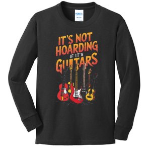 Funny Guitar Hoarding Joke Rock Music Fan Musician Kids Long Sleeve Shirt