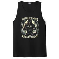 Funny Graphic Human By Chance Alpha By Choice Alpha Wolf PosiCharge Competitor Tank