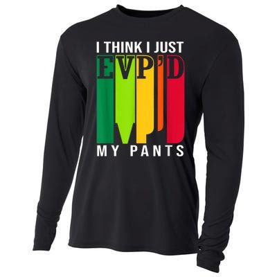 Funny Ghost Hunting Retro I Think I Just EvpD My Pants Cooling Performance Long Sleeve Crew