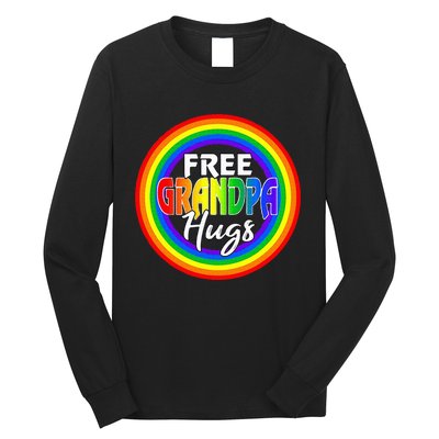 Free Grandpa Hugs Lgbt Pride Month Fathers Long Sleeve Shirt