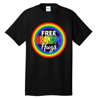 Free Grandpa Hugs Lgbt Pride Month Fathers Tall T-Shirt