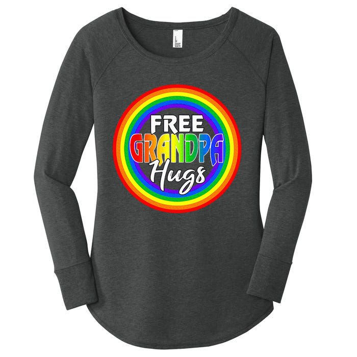 Free Grandpa Hugs Lgbt Pride Month Fathers Women's Perfect Tri Tunic Long Sleeve Shirt