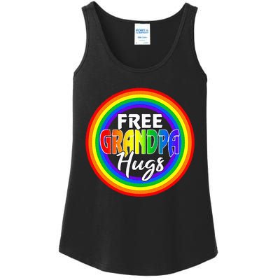 Free Grandpa Hugs Lgbt Pride Month Fathers Ladies Essential Tank