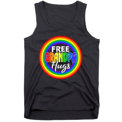 Free Grandpa Hugs Lgbt Pride Month Fathers Tank Top