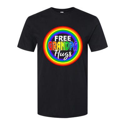 Free Grandpa Hugs Lgbt Pride Month Fathers Softstyle CVC T-Shirt