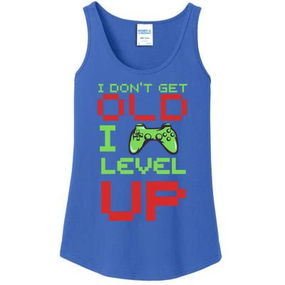 Funny Gamer I Dont Get Old I Level Up Gamer Joke Birthday Gift Ladies Essential Tank