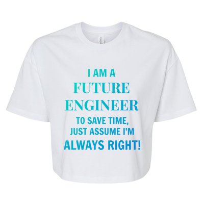 Funny Gift Idea Future Engineer Engineering Major Gift Bella+Canvas Jersey Crop Tee