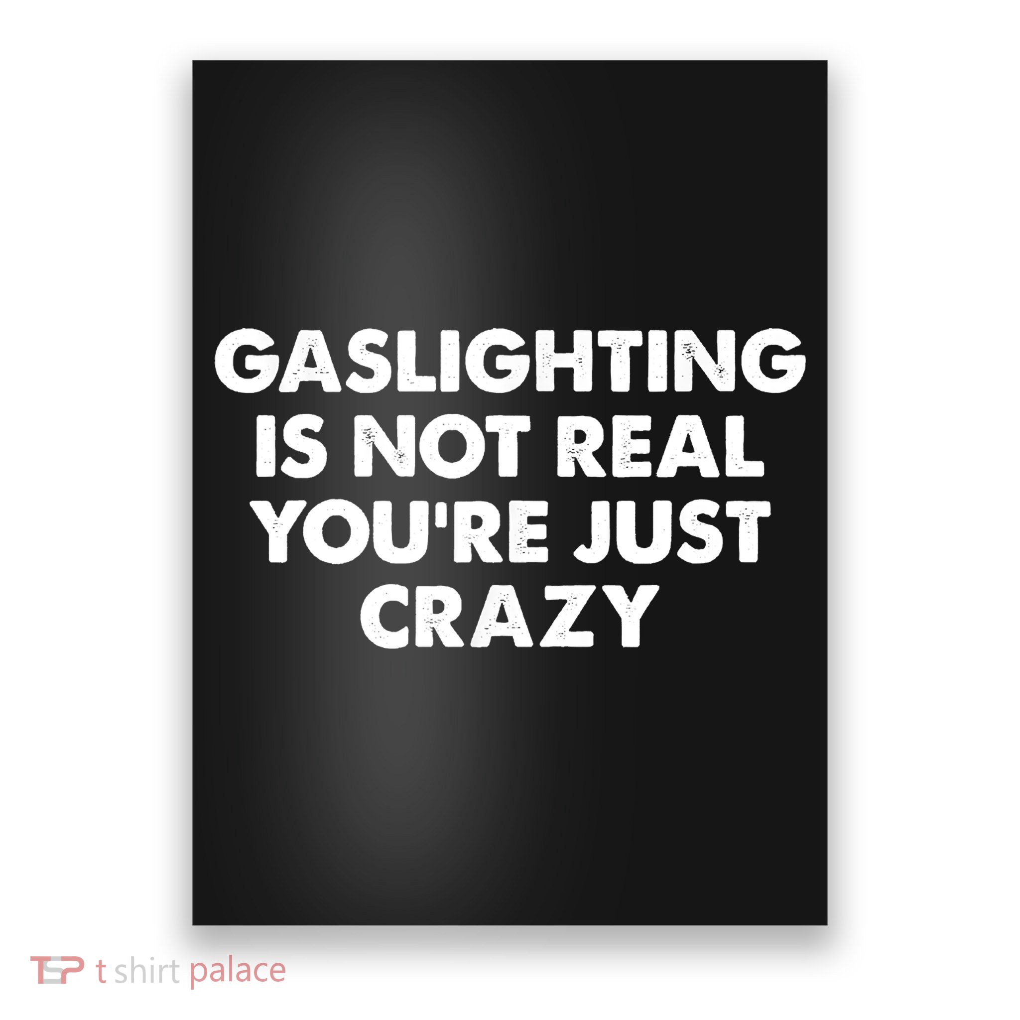 Funny Gaslighting Is Not Real You're Just Crazy Meme Humor Poster